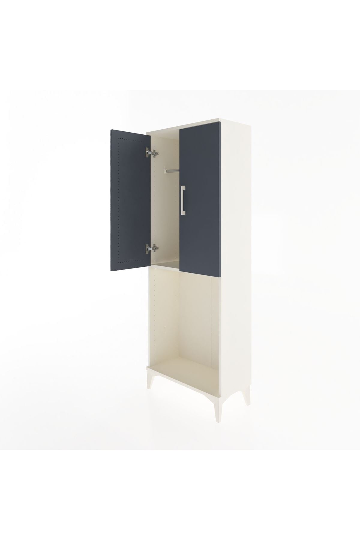 Arges Dolap Tek Raflı 2 Kapaklı Tek Askılı 60x30x163 - S20M133V2A