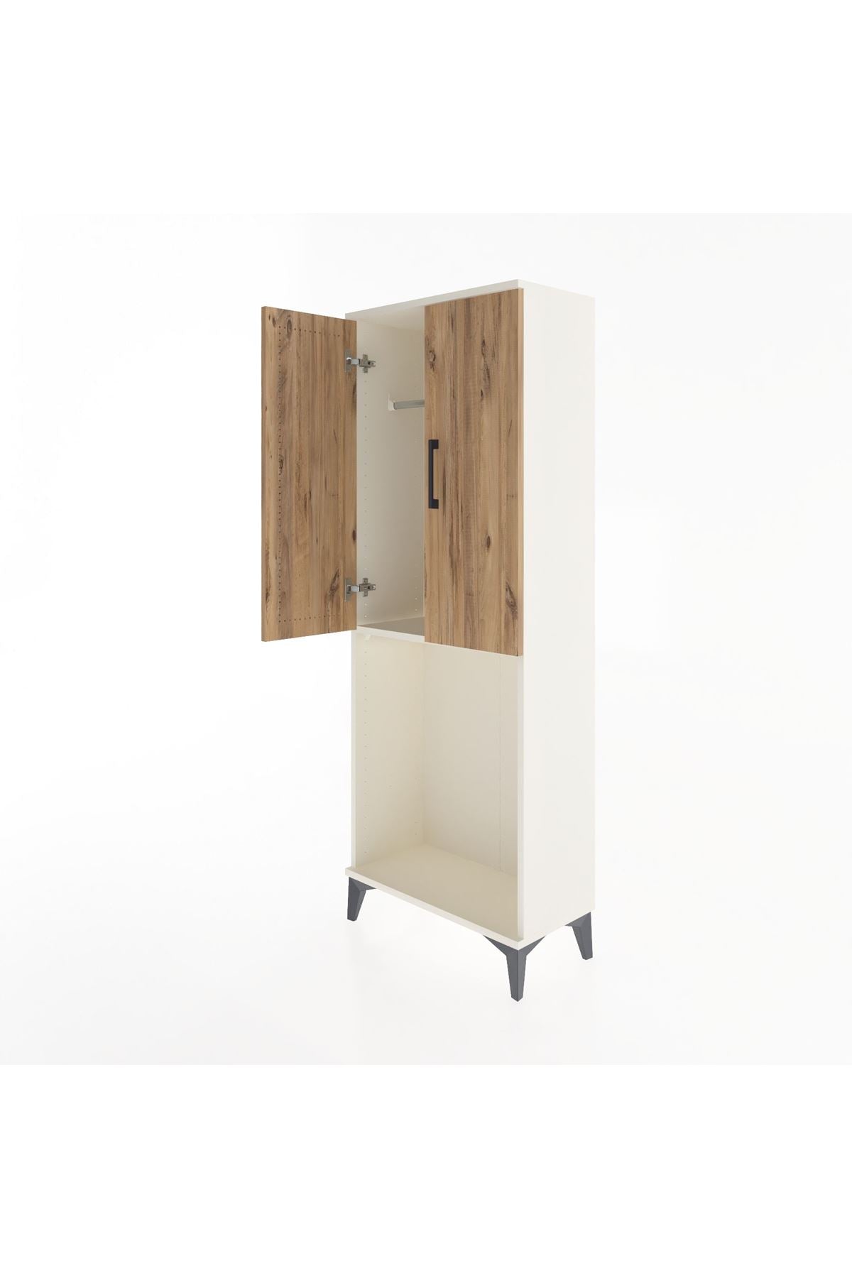 Arges Dolap Tek Raflı 2 Kapaklı Tek Askılı 60x30x163 - S20M133V3A