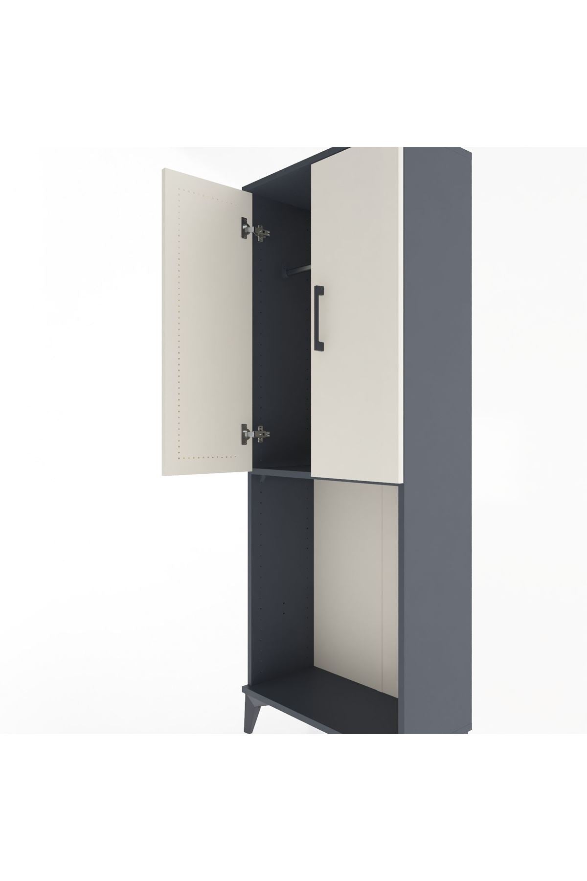 Arges Dolap Tek Raflı 2 Kapaklı Tek Askılı 60x30x163 - S20M133V4A