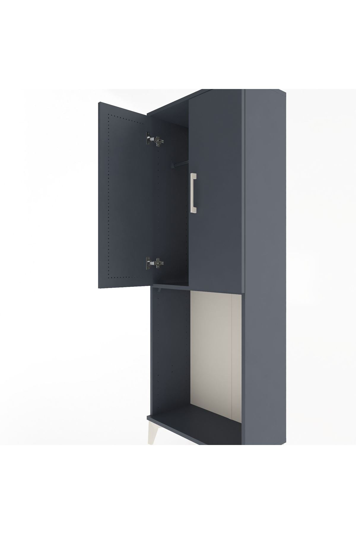Arges Dolap Tek Raflı 2 Kapaklı Tek Askılı 60x30x163 - S20M133V5A