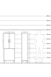Arges Dolap Tek Raflı 2 Kapaklı Tek Askılı 60x30x163 - S20M133V5A