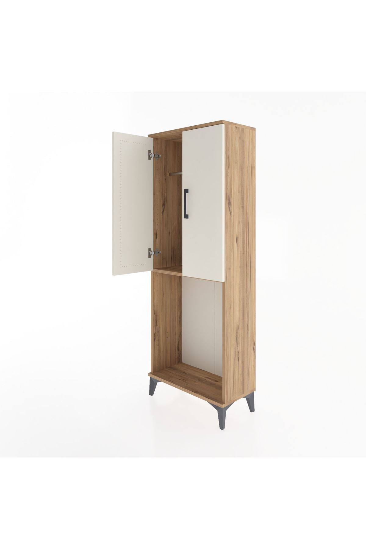 Arges Dolap Tek Raflı 2 Kapaklı Tek Askılı 60x30x163 - S20M133V7A
