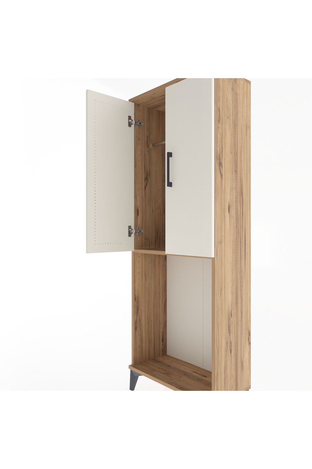 Arges Dolap Tek Raflı 2 Kapaklı Tek Askılı 60x30x163 - S20M133V7A