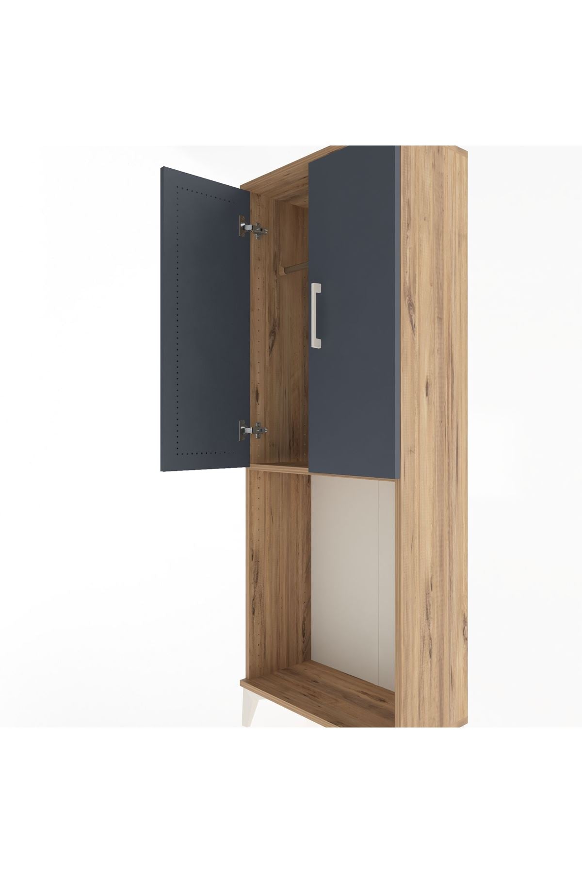 Arges Dolap Tek Raflı 2 Kapaklı Tek Askılı 60x30x163 - S20M133V8A