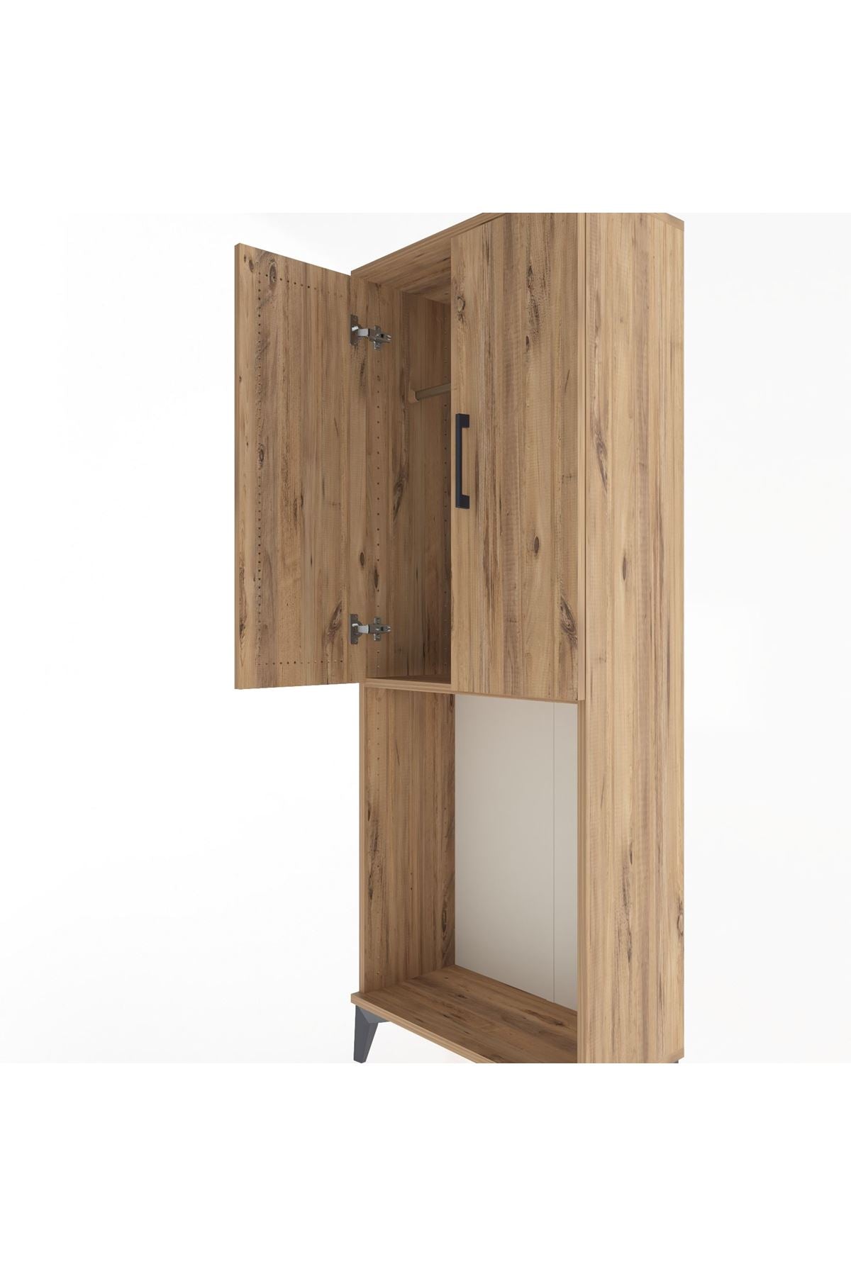 Arges Dolap Tek Raflı 2 Kapaklı Tek Askılı 60x30x163 - S20M133V9A