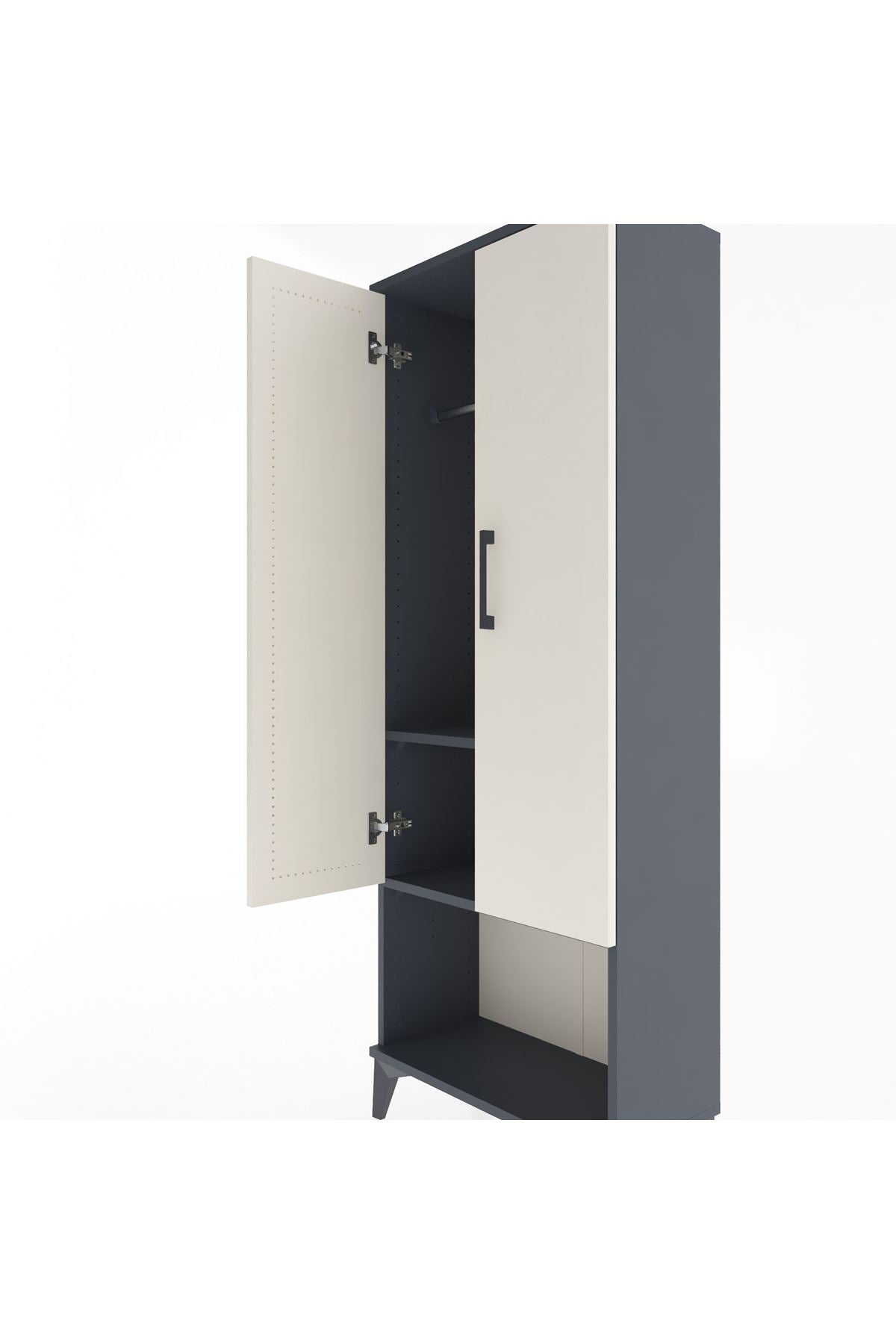 Arges Dolap 2 Raflı 2 Kapaklı Tek Askılı 60x30x163 - S20M134V4A