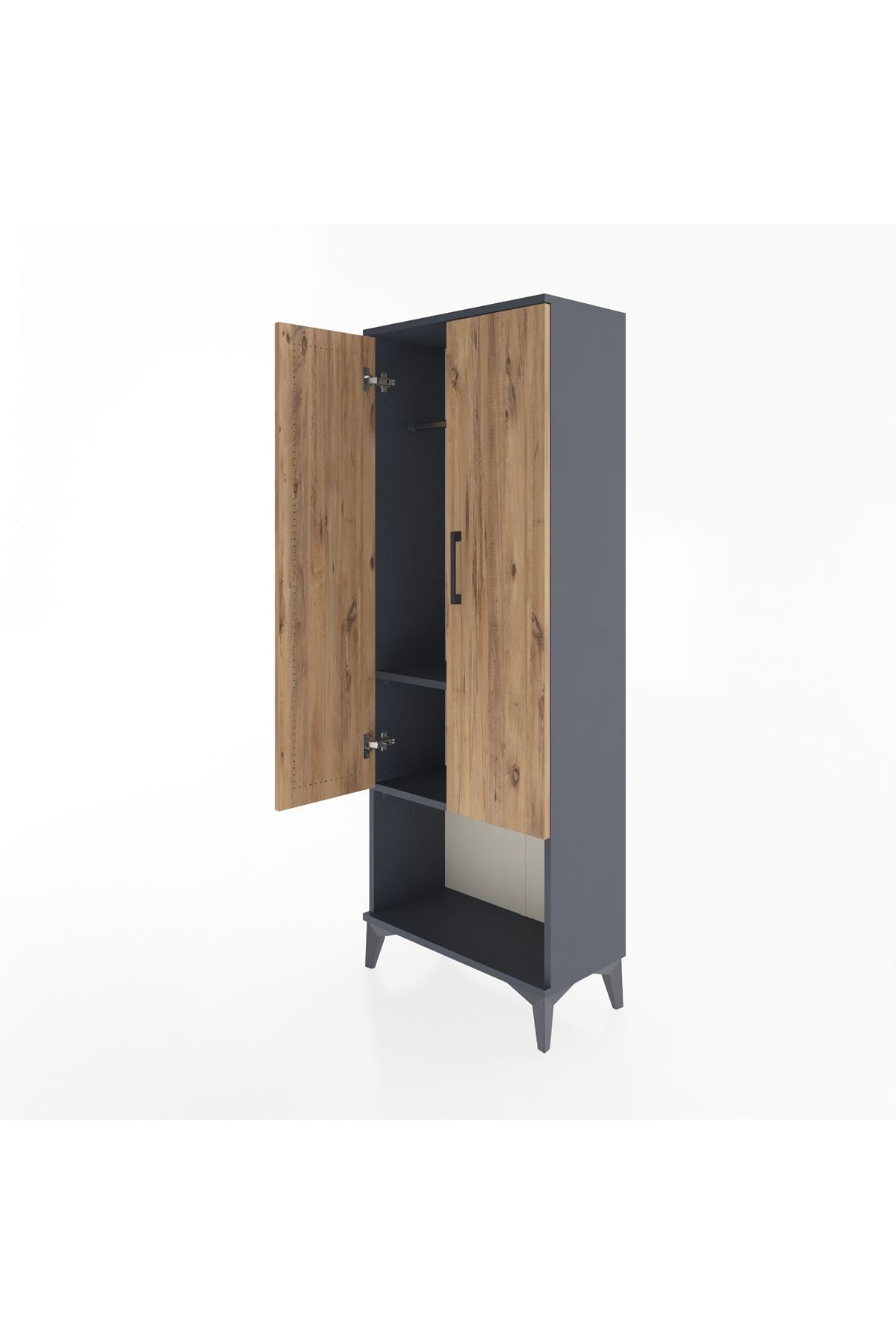 Arges Dolap 2 Raflı 2 Kapaklı Tek Askılı 60x30x163 - S20M134V6A