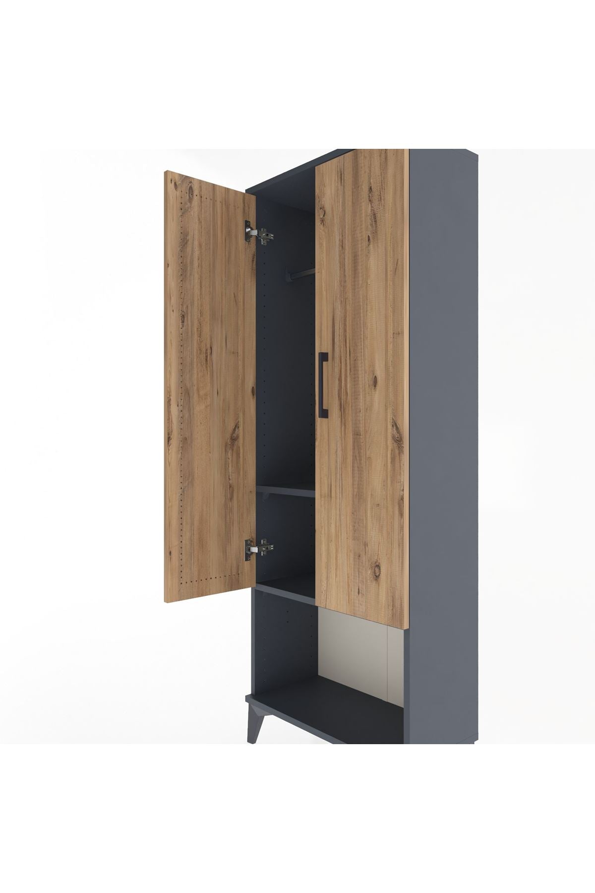 Arges Dolap 2 Raflı 2 Kapaklı Tek Askılı 60x30x163 - S20M134V6A