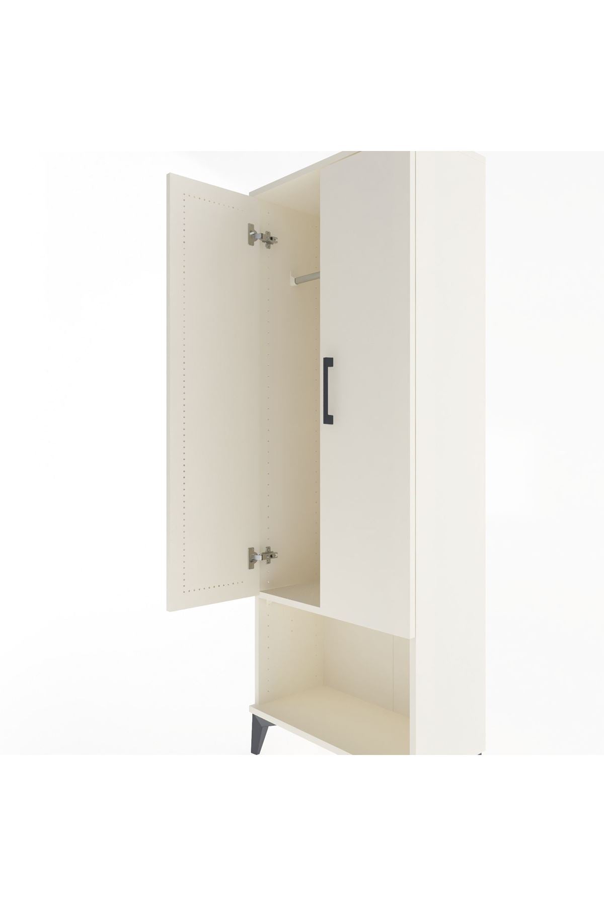 Arges Dolap Tek Raflı 2 Kapaklı Tek Askılı 60x30x163 - S20M136V1A