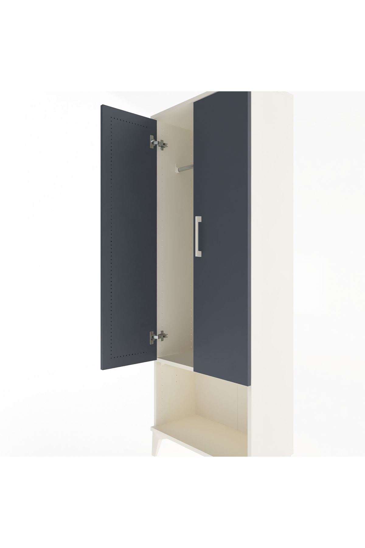 Arges Dolap Tek Raflı 2 Kapaklı Tek Askılı 60x30x163 - S20M136V2A