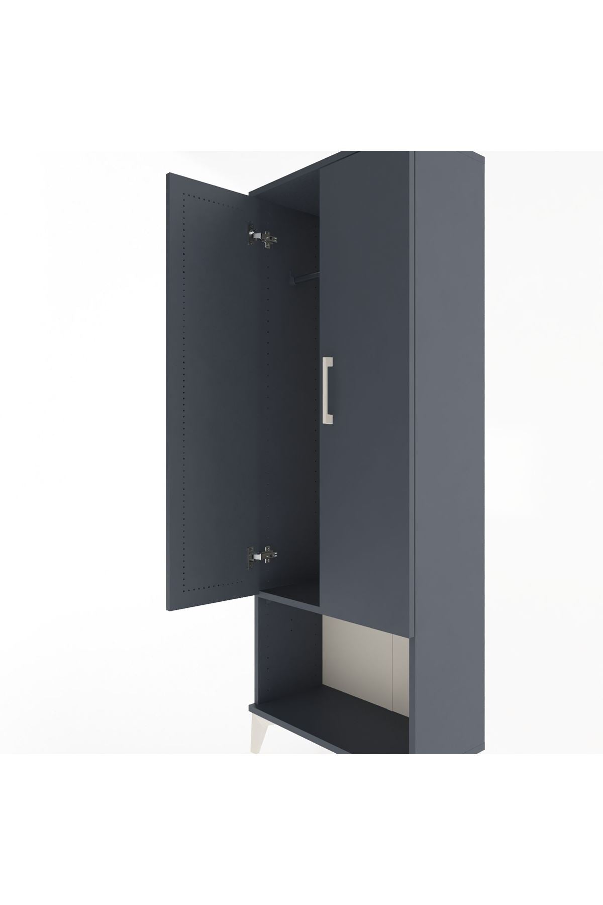 Arges Dolap Tek Raflı 2 Kapaklı Tek Askılı 60x30x163 - S20M136V5A