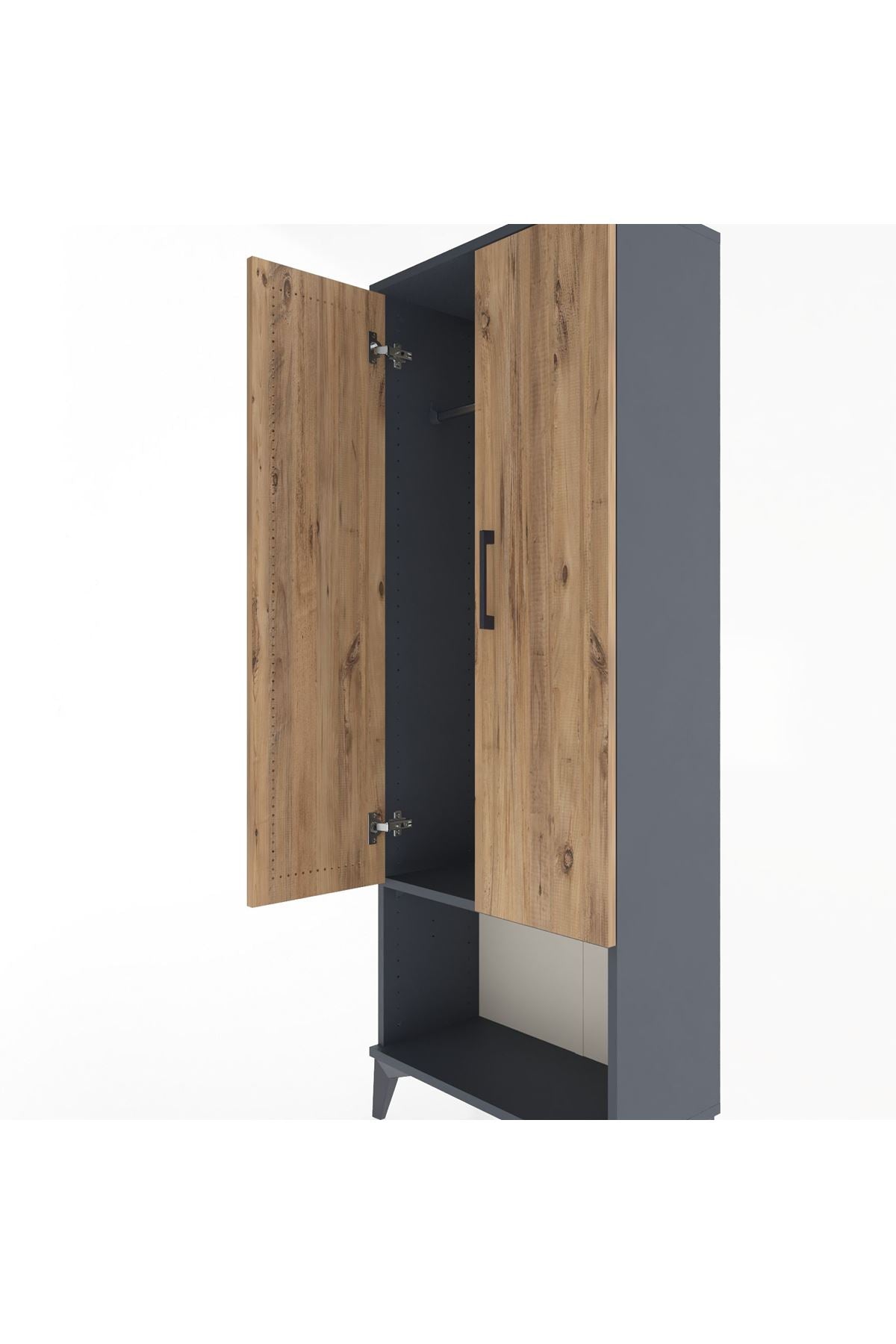 Arges Dolap Tek Raflı 2 Kapaklı Tek Askılı 60x30x163 - S20M136V6A
