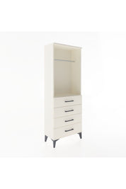 Arges Dolap Tek Raflı 4 Çekmeceli Tek Askılı 60x30x163 - S20M137V1A