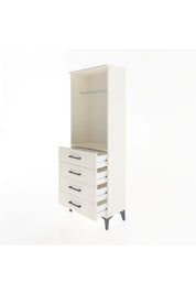 Arges Dolap Tek Raflı 4 Çekmeceli Tek Askılı 60x30x163 - S20M137V1A