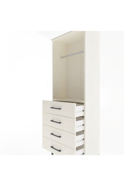 Arges Dolap Tek Raflı 4 Çekmeceli Tek Askılı 60x30x163 - S20M137V1A