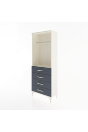 Arges Dolap Tek Raflı 4 Çekmeceli Tek Askılı 60x30x163 - S20M137V2A