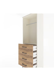 Arges Dolap Tek Raflı 4 Çekmeceli Tek Askılı 60x30x163 - S20M137V3A