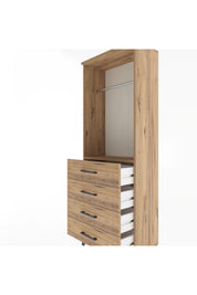 Arges Dolap Tek Raflı 4 Çekmeceli Tek Askılı 60x30x163 - S20M137V9A