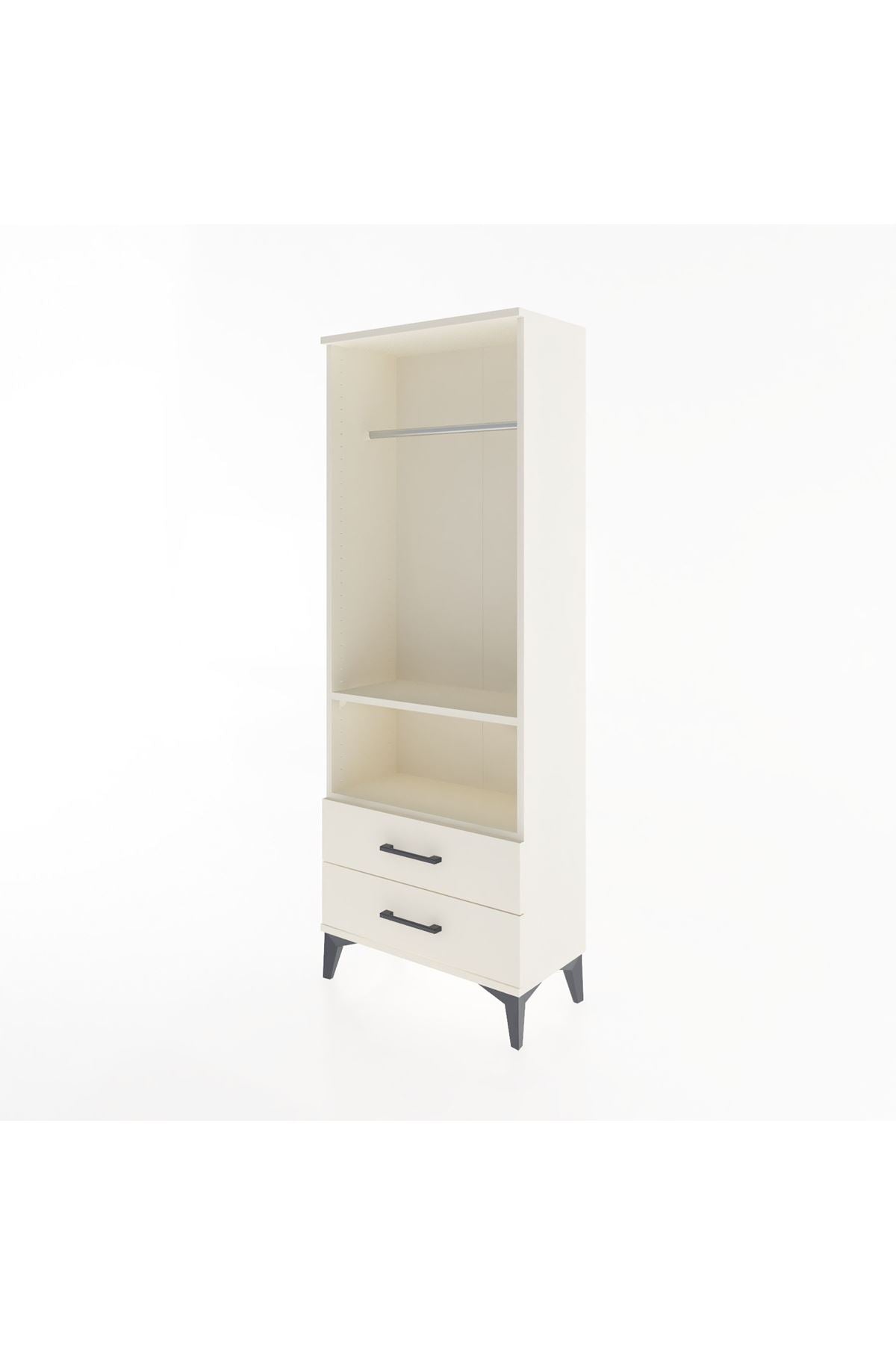 Arges Dolap 2 Raflı 2 Çekmeceli Tek Askılı 60x30x163 - S20M138V1A