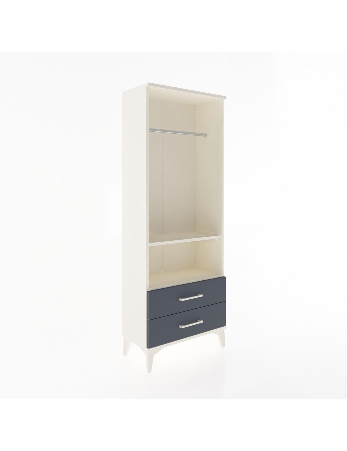 Arges Dolap 2 Raflı 2 Çekmeceli Tek Askılı 60x30x163 - S20M138V2A