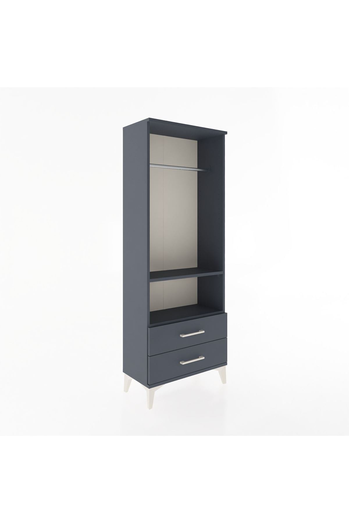 Arges Dolap 2 Raflı 2 Çekmeceli Tek Askılı 60x30x163 - S20M138V5A