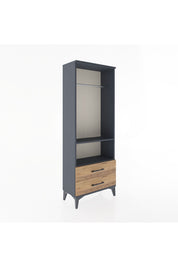 Arges Dolap 2 Raflı 2 Çekmeceli Tek Askılı 60x30x163 - S20M138V6A