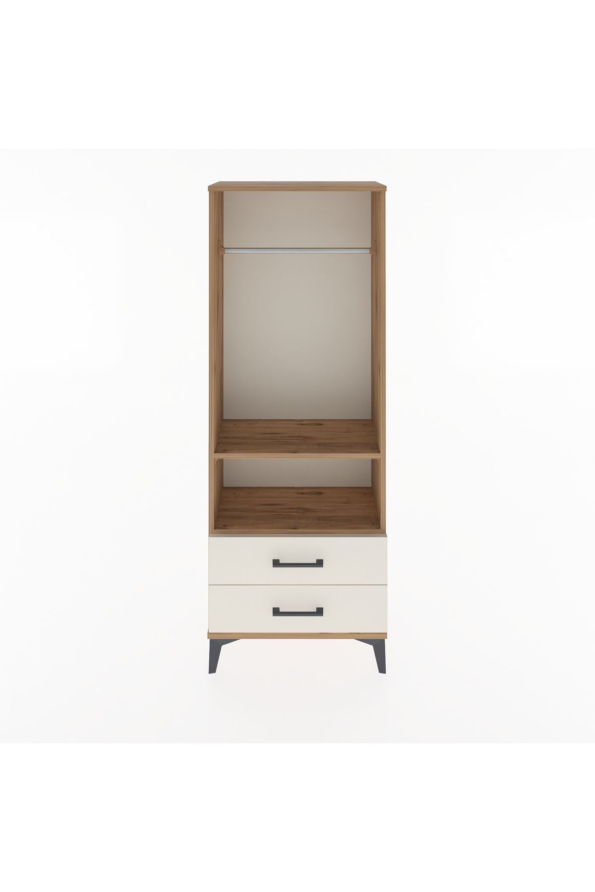 Arges Dolap 2 Raflı 2 Çekmeceli Tek Askılı 60x30x163 - S20M138V7A