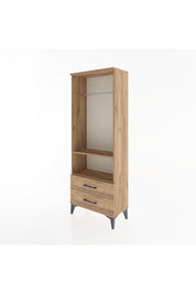 Arges Dolap 2 Raflı 2 Çekmeceli Tek Askılı 60x30x163 - S20M138V9A