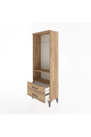 Arges Dolap 2 Raflı 2 Çekmeceli Tek Askılı 60x30x163 - S20M138V9A