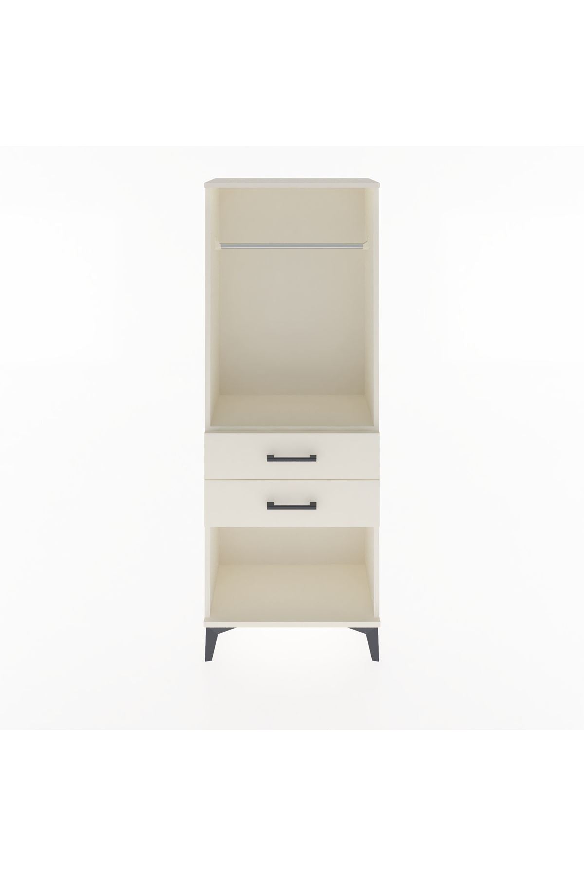 Arges Dolap Tek Raflı 2 Çekmeceli Tek Askılı 60x30x163 - S20M139V1A