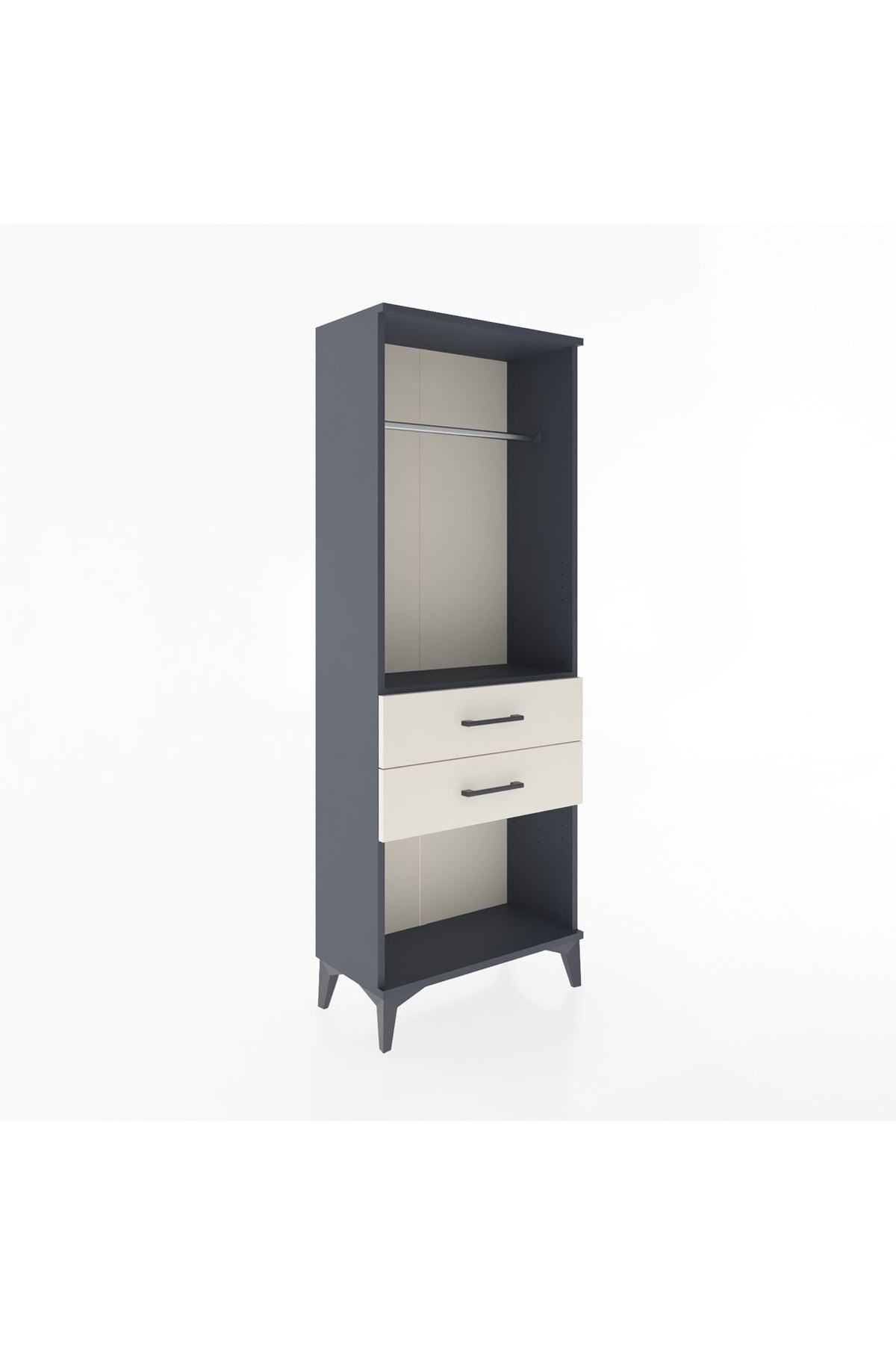 Arges Dolap Tek Raflı 2 Çekmeceli Tek Askılı 60x30x163 - S20M139V4A
