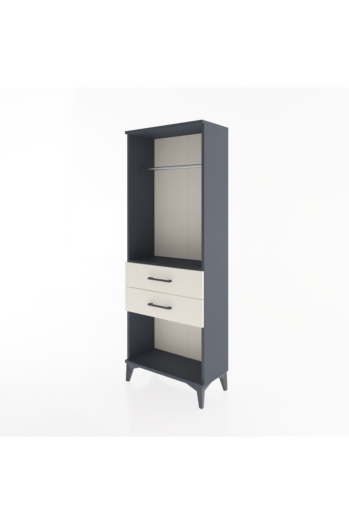 Arges Dolap Tek Raflı 2 Çekmeceli Tek Askılı 60x30x163 - S20M139V4A