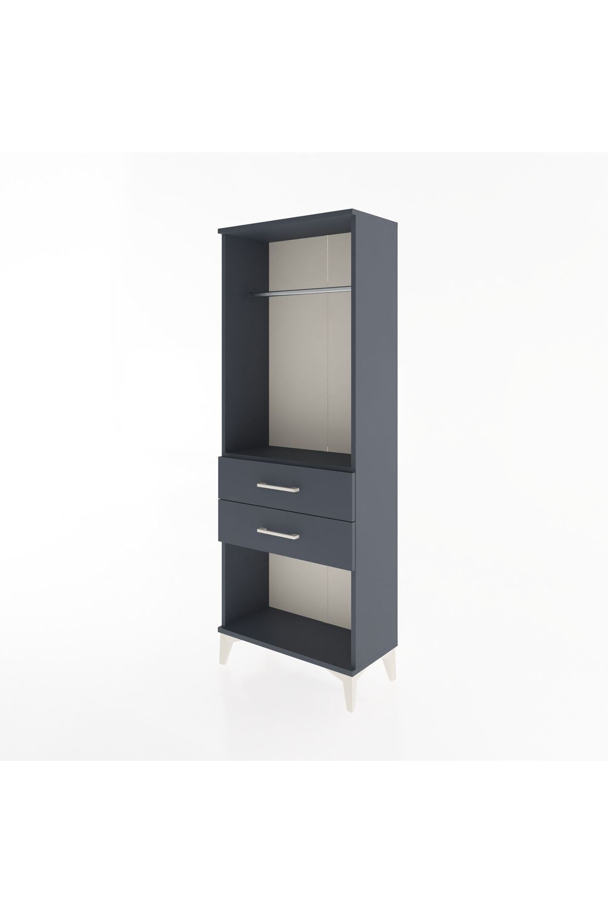 Arges Dolap Tek Raflı 2 Çekmeceli Tek Askılı 60x30x163 - S20M139V5A