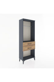 Arges Dolap Tek Raflı 2 Çekmeceli Tek Askılı 60x30x163 - S20M139V6A