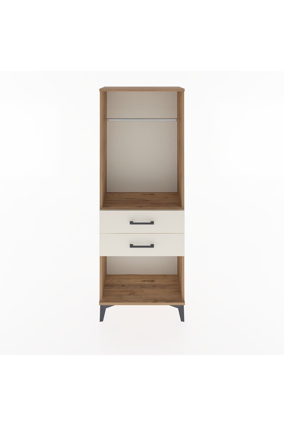 Arges Dolap Tek Raflı 2 Çekmeceli Tek Askılı 60x30x163 - S20M139V7A
