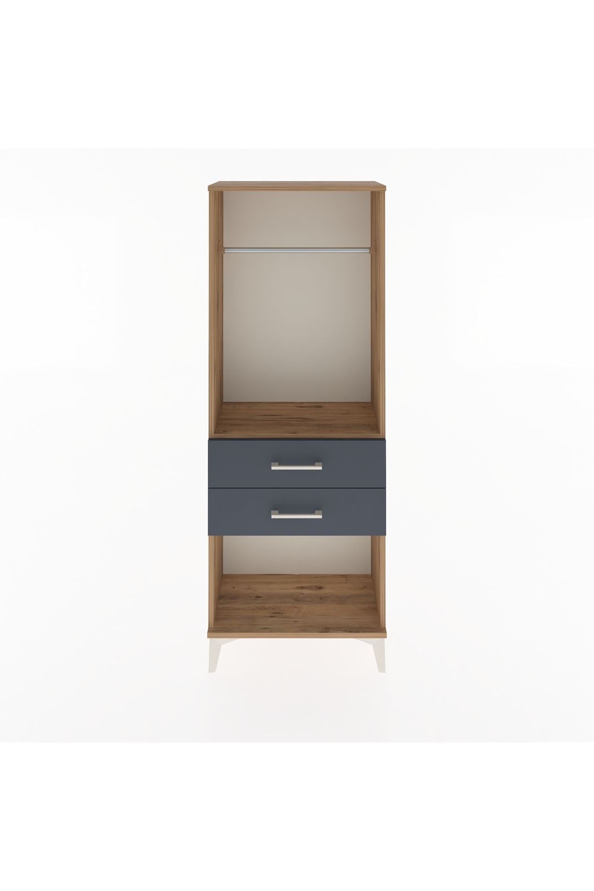 Arges Dolap Tek Raflı 2 Çekmeceli Tek Askılı 60x30x163 - S20M139V8A