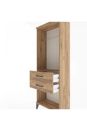 Arges Dolap Tek Raflı 2 Çekmeceli Tek Askılı 60x30x163 - S20M139V9A