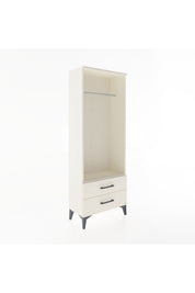 Arges Dolap Tek Raflı 2 Çekmeceli Tek Askılı 60x30x163 - S20M140V1A