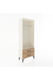 Arges Dolap Tek Raflı 2 Çekmeceli Tek Askılı 60x30x163 - S20M140V3A