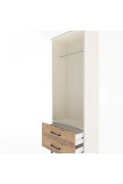 Arges Dolap Tek Raflı 2 Çekmeceli Tek Askılı 60x30x163 - S20M140V3A