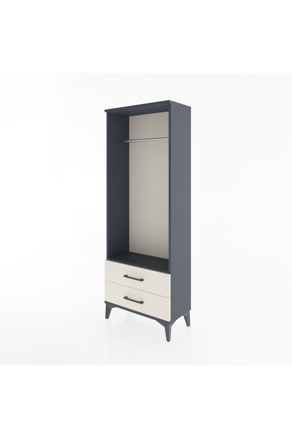 Arges Dolap Tek Raflı 2 Çekmeceli Tek Askılı 60x30x163 - S20M140V4A