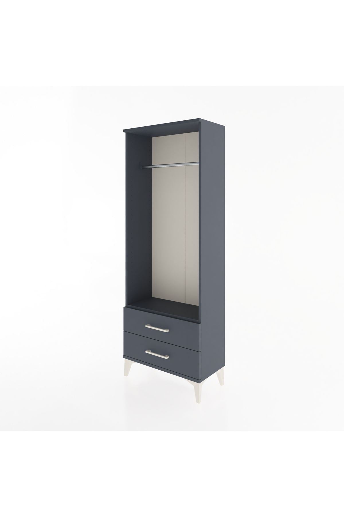 Arges Dolap Tek Raflı 2 Çekmeceli Tek Askılı 60x30x163 - S20M140V5A