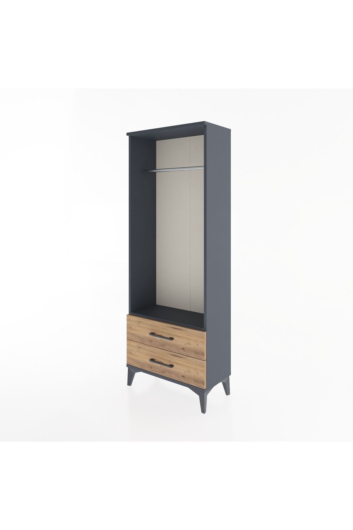 Arges Dolap Tek Raflı 2 Çekmeceli Tek Askılı 60x30x163 - S20M140V6A