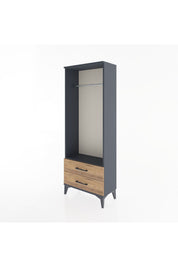 Arges Dolap Tek Raflı 2 Çekmeceli Tek Askılı 60x30x163 - S20M140V6A