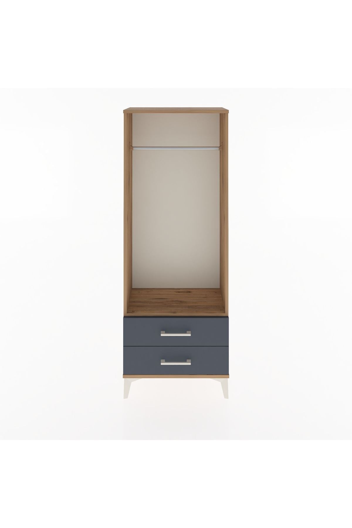 Arges Dolap Tek Raflı 2 Çekmeceli Tek Askılı 60x30x163 - S20M140V8A
