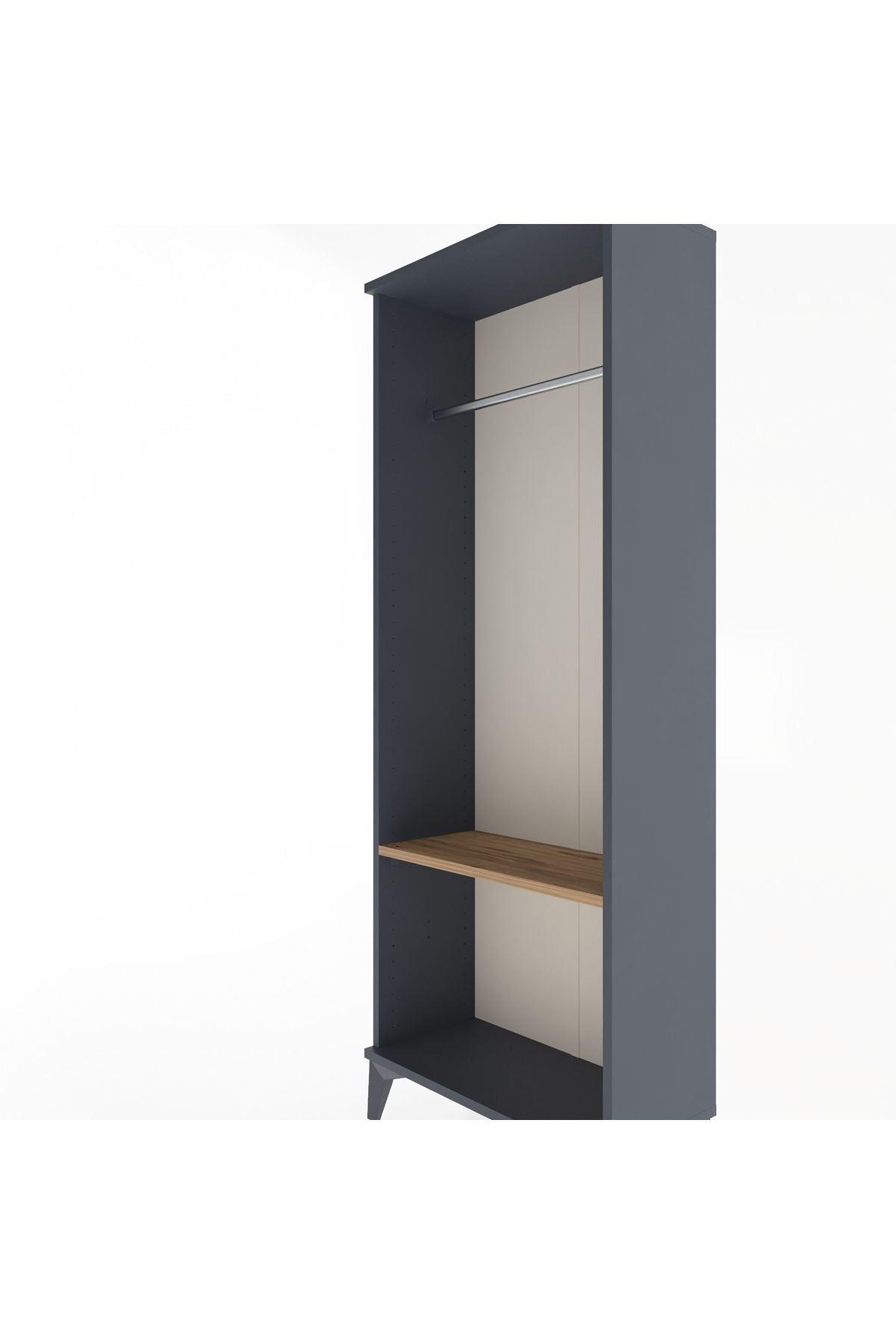 Arges Dolap Tek Raflı Kapaklı Tek Askılı 60x30x163 - S20M142V6A