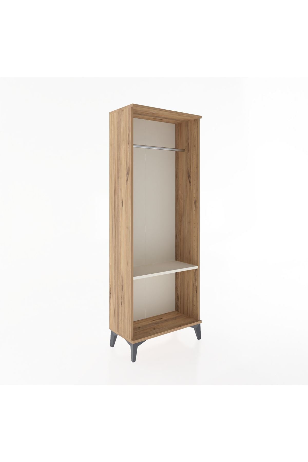 Arges Dolap Tek Raflı Kapaklı Tek Askılı 60x30x163 - S20M142V7A