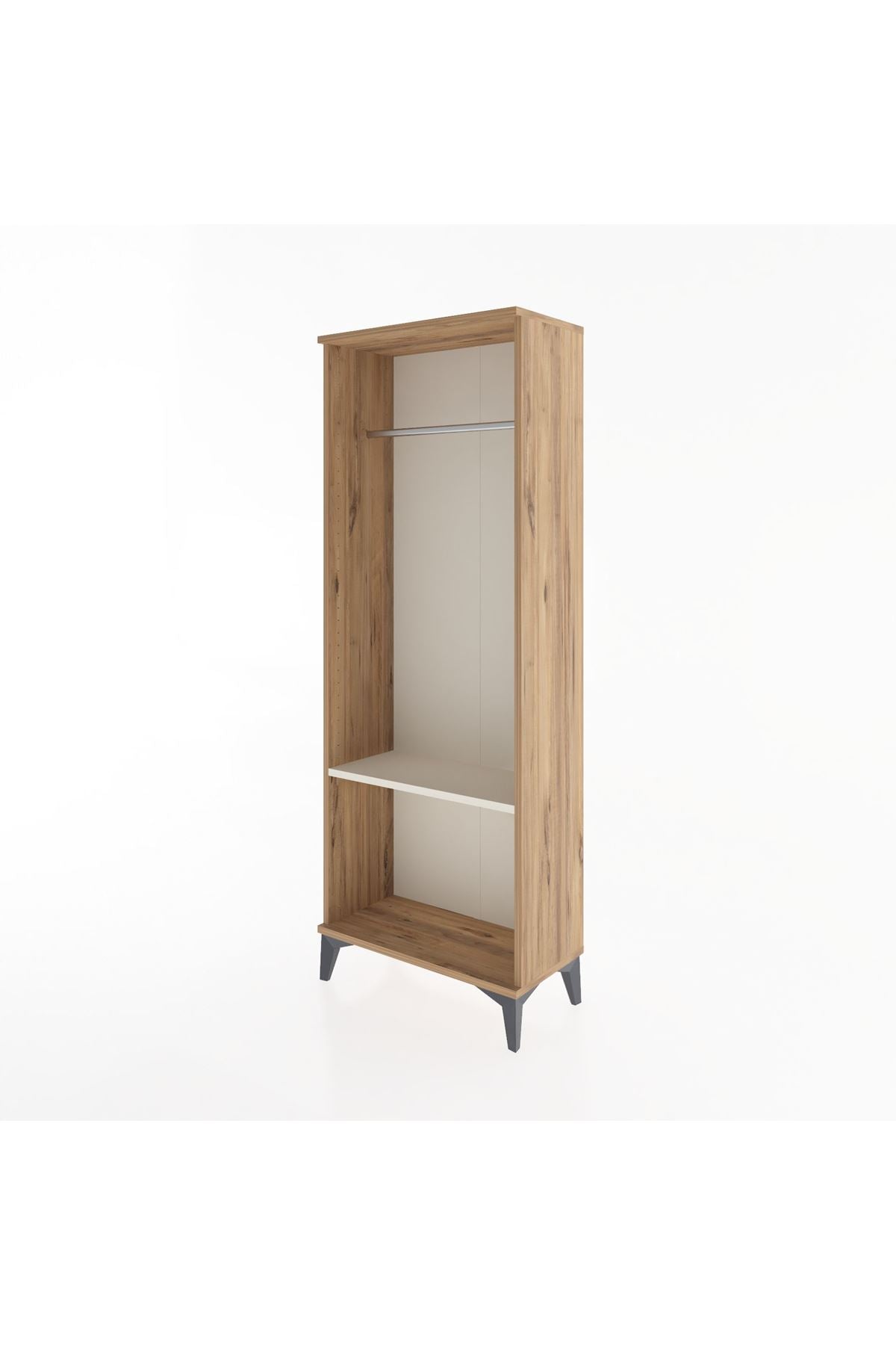 Arges Dolap Tek Raflı Kapaklı Tek Askılı 60x30x163 - S20M142V7A
