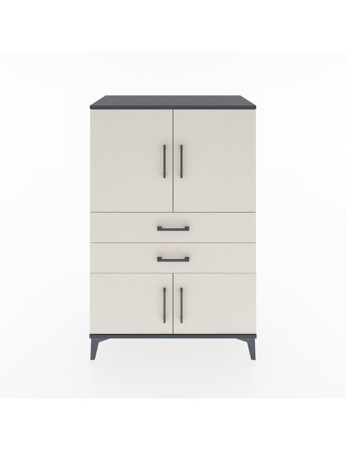 Hyperion Dolap 2 Raflı 2 Çekmeceli 4 Kapaklı 88x44x134 - S51M092V4B