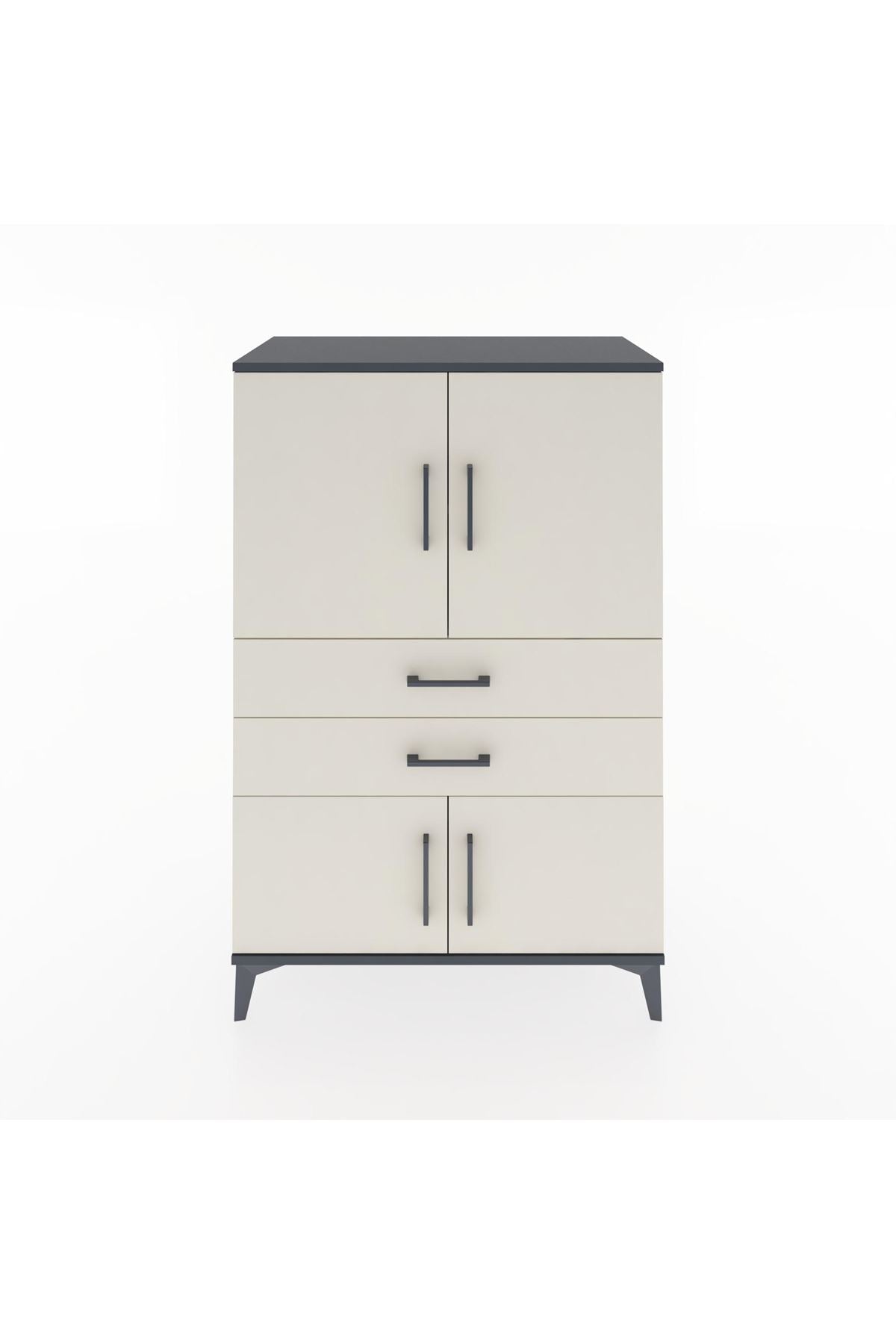 Hyperion Dolap 2 Raflı 2 Çekmeceli 4 Kapaklı 88x44x134 - S51M092V4B